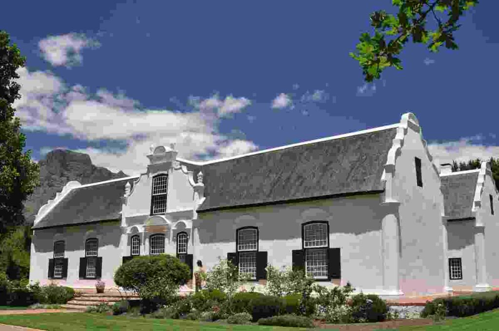 Boschendal wine estate and Cape Dutch buildings in the Winelands